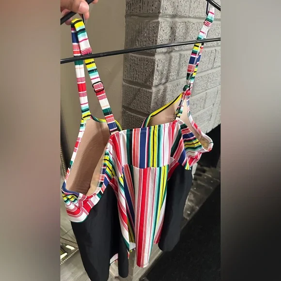 Cacique Multicolor Striped Swim top - Picture 3 of 3